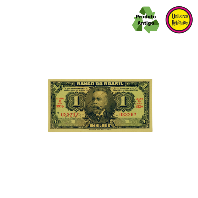 Cédula de 1  Cruzeiro – Campos Salles – 1944 FE C001