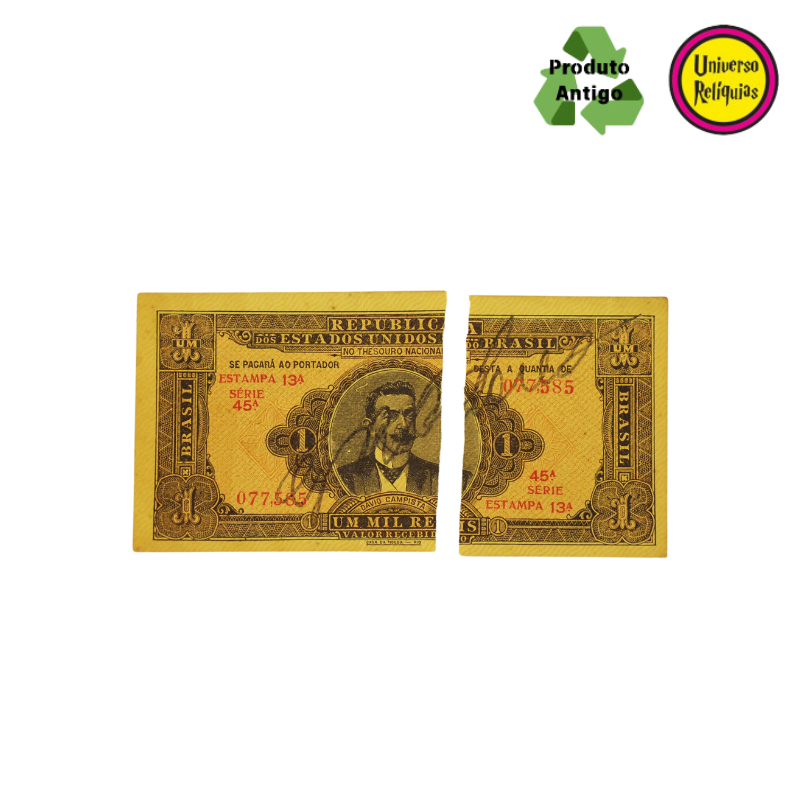 Cédula de 1 Mil Réis – David Campista – 1923 BC R080