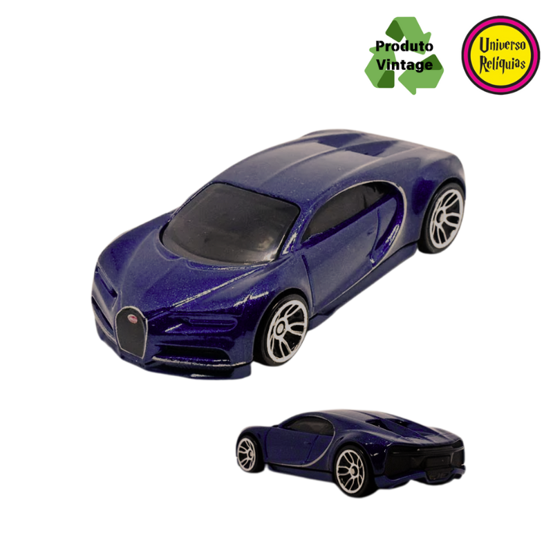 Miniatura 16 Bugatti Chiron Azul Hot Wheels 2018 CARTELA CURTA